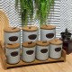 Porcelain Spices Jar Set 8 Pieces