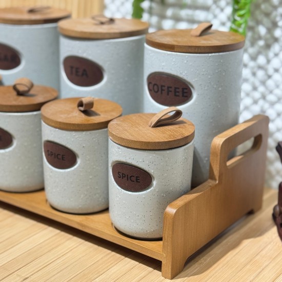 Porcelain Spices Jar Set 8 Pieces