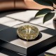 Golden Glass Ashtray