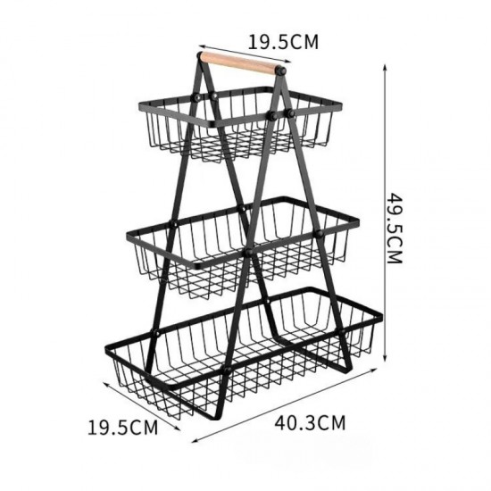 Metal Vegetable Basket 3 Layer