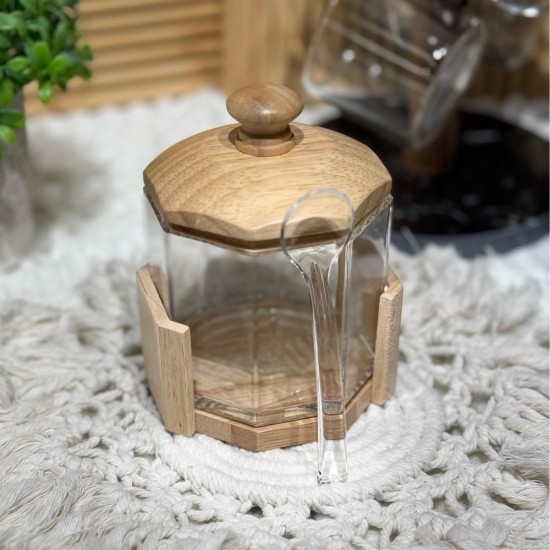 Wooden & Plastic Sugar Bowel