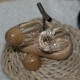 Wooden & Plastic Salt Shakers Set