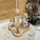 Wooden & Plastic Salt Shakers Set