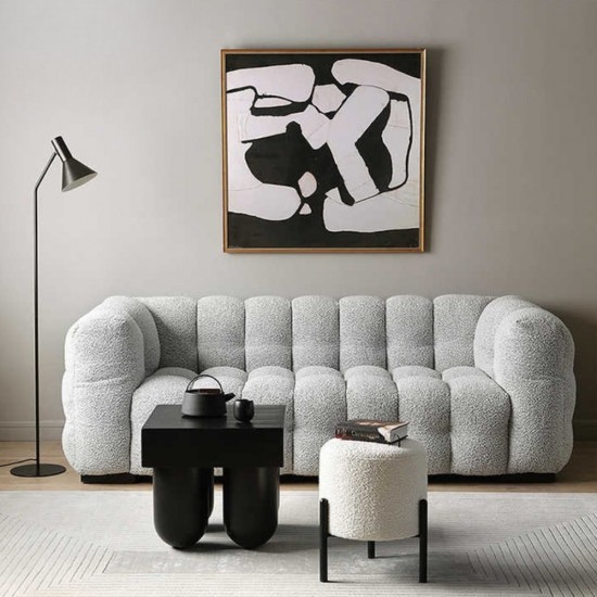 Cotton Chair with Metal Stand