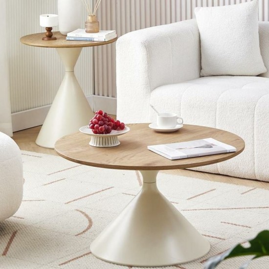 Wooden & Metal Table Set 2 pieces