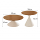 Wooden & Metal Table Set 2 pieces