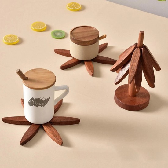 Wooden Coaster Set 4 pieces
