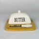 Wooden & Porcelain Butter Container 