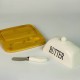 Wooden & Porcelain Butter Container 