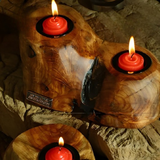 Wooden Candle Holder