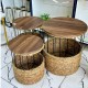 Straw Table Set 3 pieces 