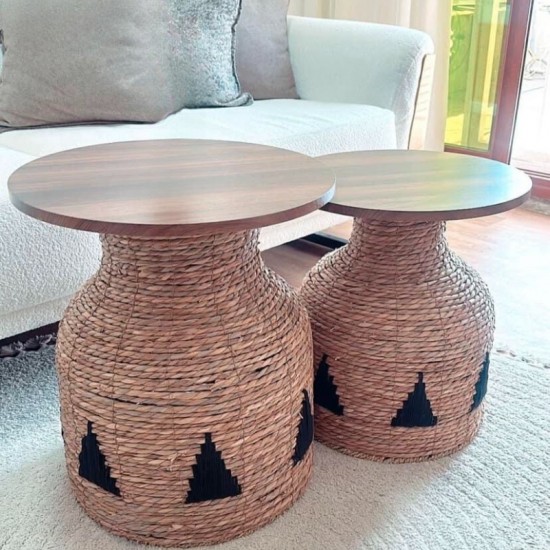 Straw Table Set 2 pieces 