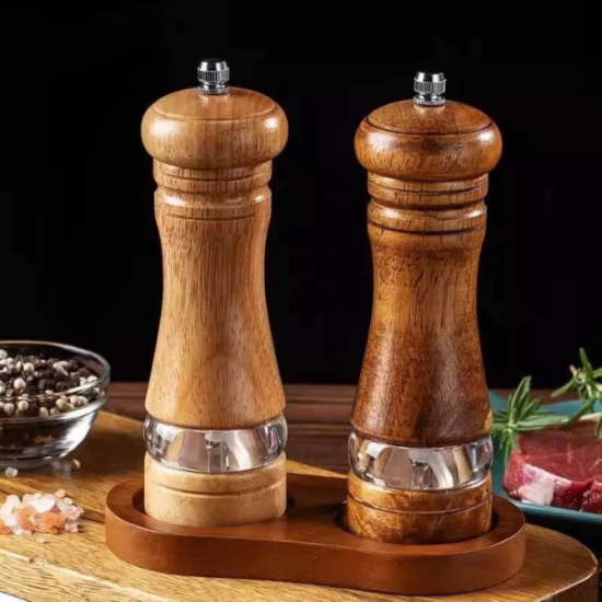 Wooden Spice Grinder Set 2 pieces 