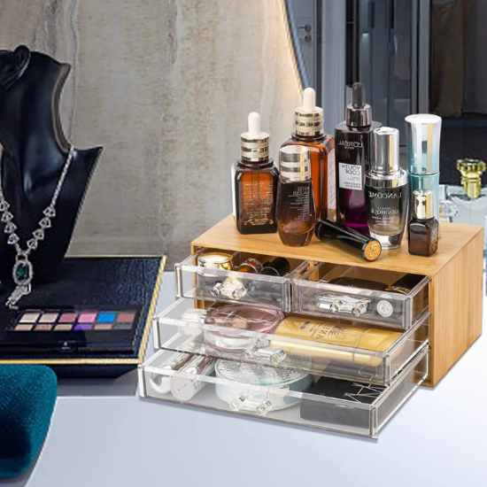 Wooden Makeup Organizer