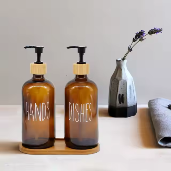 Glass Soap Dispenser 2 pieces 