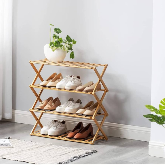 Wooden Shoes Rack 4 Layers