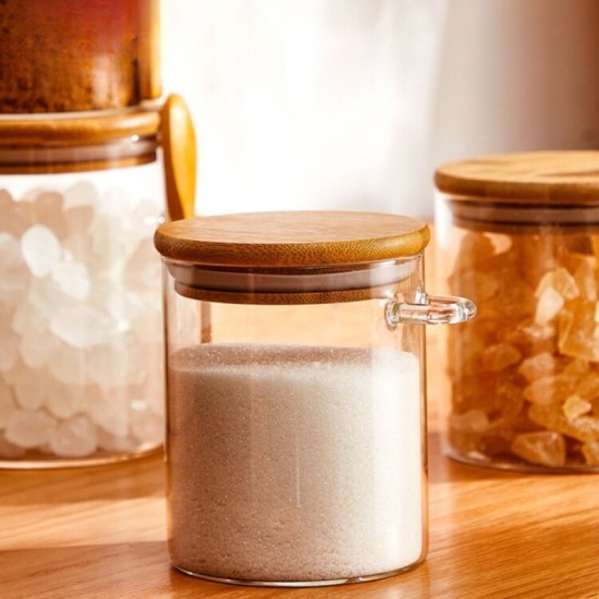 Glass Jar with Spoon Small