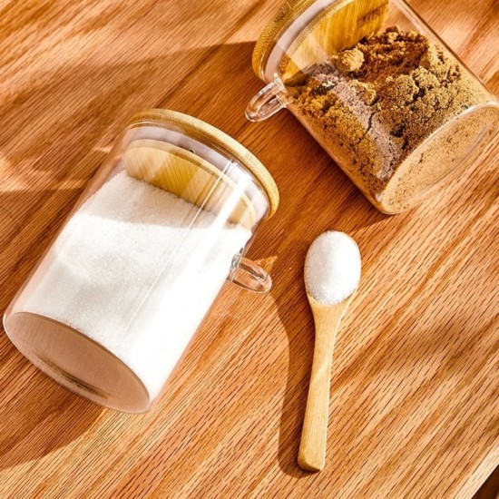 Glass Jar with Spoon Small