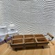 Metal & Wooden Serving Platter 6 pieces