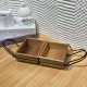 Metal & Wooden Serving Platter 2 pieces