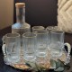Glass Jug & 6 Cups 