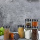 Plastic & Glass Spices Jars Set