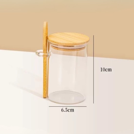 Glass Jar 200ml with Wooden Spoon