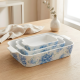 Floral Porcelain Casserole Set 3 Pcs