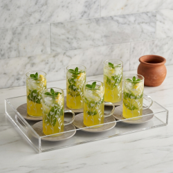 Glass Cups And Saucer Set 6 Pcs