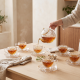 Glass Cups And Saucer Set 6 Pcs
