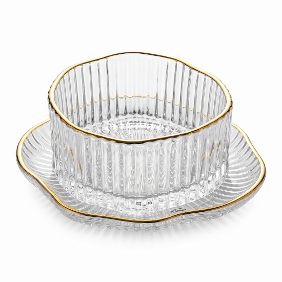 Glass Bowls And Saucer 6 Pcs