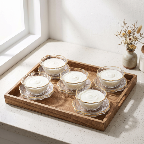 Glass Bowls And Saucer 6 Pcs