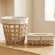 Straw Trash Can & Tissue Box