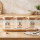 Glass Spice Jar Set - 3 Pcs	