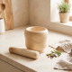 Wooden Garlic Mortar & Pestle