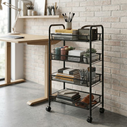 4-Tier Metal Trolley