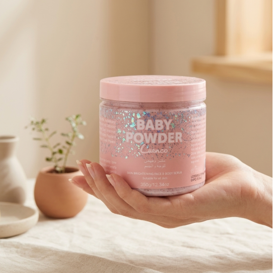 Luenco Baby Powder Face And Body Scrub 350 gram