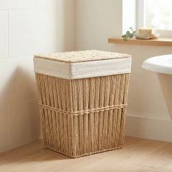 Straw Laundry Basket Medium