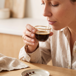 Glass Coffee Cup Set - 6 Pcs