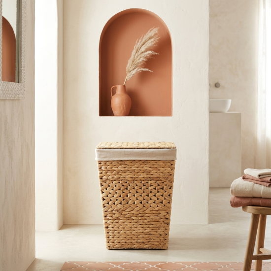 Straw Laundry Basket Medium
