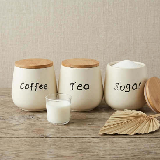 Porcelain Spice Jar Set - 3 Pcs