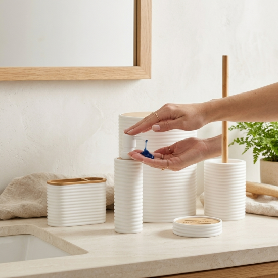 Plastic Bathroom Set - 5 Pcs