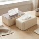 Double Sided Leather and Wood Tissue Box