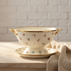 Floral Strainer And Plate
