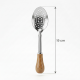 Steel spoon with a wooden handle