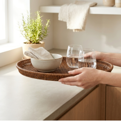 Round Straw Tray 40 cm