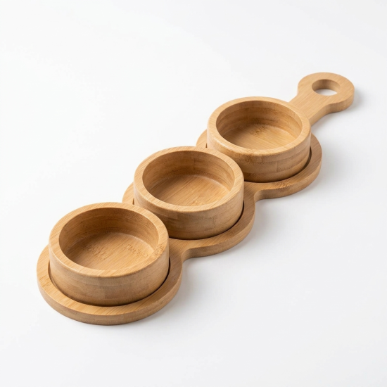 Wooden Three-Piece Serving Set