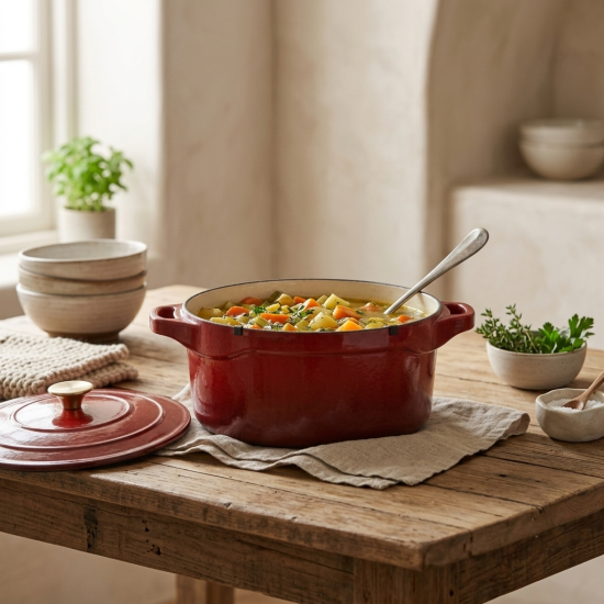 Cooking Pot 24 cm red