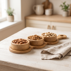 Wooden Three-Piece Serving Set