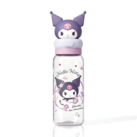 Kuromi Plastic Water Bottle 550 ml